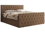 BOXBETT MIREN DUO 160/200 - Braun Kunstleder - H4