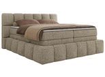 BOXSPRINGBETT NIRA KING 200/200 Dunkelbeige Strukture - H4