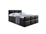 BOXSPRINGBETT OHIO-Z KING - 160x200 - H3/H4 - Schwarz Hochglanz