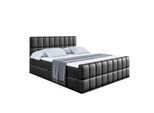 BOXBETT MIAMI-Z - 140x200 cm - H4 - Schwarz Hochglanz