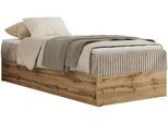 BOXBETT WOOD ZERO 90/200 - Hellbraun Cord - H3 - Topper Visco