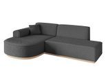 ECKSOFA Ottomane Links ARRIO-L1 - 243x171x83 cm Grau