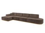 ECKSOFA Ottomane Links IREA-L3-v2 - 412x165x80 cm Braun