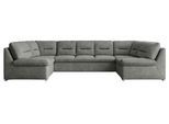 WOHNLANDSCHAFT COMODO U Grau Struktur