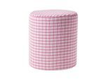 SITZPOUF Vichy-Karo rosa, Hocker rund 40/40/42 cm