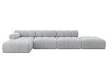ECKSOFA modulares Sofa Lizur-L2 - 380x160x70 cm Grau Cord