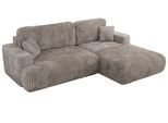 ECKSOFA OVO L Hellbraun Cord - Rechts Seite