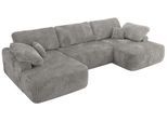 WOHNLANDSCHAFT CUBO U Grau Cord