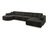 WOHNLANDSCHAFT ARRIO-U2 303x171x83 cm Schwarz