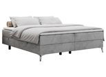BOXBETT LESS 140/200 Hellgrau Velvet - H3
