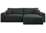 ECKSOFA NELSON Dunkelgrau Struktur