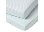 DAMAST-SPANNBETTLAKEN 2er-Set für Babybett, 70/140 cm