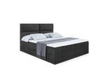 BOXBETT mit Matratze H4 und Lattenrost - BOXI3 - 120x200 cm - H4 - Schwarz
