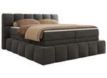 BOXSPRINGBETT NIRA KING 140/200 Dunkelgrau Velvet - H4