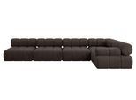 ECKSOFA modulares Sofa Mende-L3 - 380x190x70 cm Braun Velours
