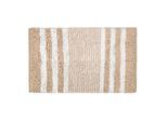 BADEMATTE Chenille grau-weiß 50/80 cm, 100% Baumwolle