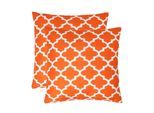 OUTDOOR-KISSEN NOLA 2er-Set 45/45 cm – orange gemustert
