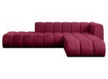 ECKSOFA modulares Sofa Zuvon-L1 - 296x177x70 cm Bordeauxrot