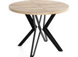 ESSTISCH Revena runder ausziehbarer, Sonoma Eiche 120-200/120/76 cm