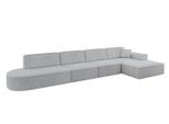 ECKSOFA Ottomane Rechts IREA-L3-v3 - 412x165x77 cm Grau