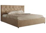 POLSTERBETT LARINO CLASSIC 140/200 - Beige Plüsch - Pocket Matratze