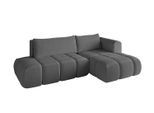 ECKSOFA Ottomane Rechts CLOUD-L 280x185x90 Grau Bouclé