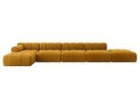 ECKSOFA modulares Sofa Lizur-L3 - 475x160x70 cm Senfgelb Cord
