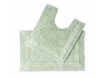 BADGARNITUR 2-teilig, Badematte & WC-Vorleger, wendbar
