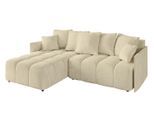 ECKSOFA Ottomane links LONLI-L 251x189x68 Taupe Velours