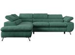 ECKSOFA PETER L Grün Struktur - Links Seite