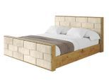 POLSTERBETT mit Bettkasten, Fußteil und Lattenrost, Boxbett mit Matratze H3/H4 - ENZO8-Z 160x200 Beige