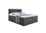 BOXSPRINGBETT SERENE KING - 160 x 200 - H3/H4 - Schwarz Hochglanz
