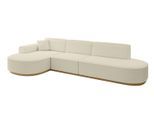ECKSOFA Ottomane Links MARI-L2-v2 - 328x171x83 cm Beige Bouclé