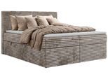 BOXBETT TILION 180/200 - Hellbraun Cord - Topper Visco - H4