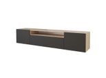 LOWBOARD ELIO-W 200x40x41 cm - Artisan / Schwarz