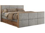 BOXSPRINGBETT ALBERO 2 KING DUO 180/200 Hellgrau Strukture - H4