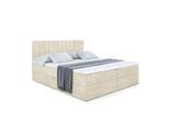 BOXBETT mit Matratze H3 und Lattenrost - EDITA - 140x200 cm Ecru