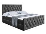 BOXBETT VELANTO-Z - 180 x 200 - H3 - Schwarz Hochglanz