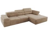 ECKSOFA RILASSO L Beige Plüsch - rechts