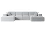 WOHNLANDSCHAFT SIERRA-U - 349x169x80 cm Grau Cord