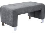 Polsterhocker EXXPO - SOFA FASHION "Intenso, Hocker, modern", grau (antrazith), B:100cm H:50cm T:59cm, Zusammensetzung: Polyester 100%, Hocker, Polsterhocker, hohe Bodenfreiheit, frei im Raum stellbar, hoher Sitzkomfort