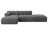 ECKSOFA modulares Sofa Lizur-L1 - 285x160x70 cm Dunkelgrau Cord