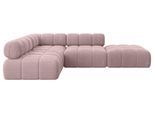 ECKSOFA modulares Sofa Favio-L1 - 285x190x70 cm Rosa Cord