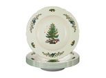 Suppenteller SELTMANN WEIDEN "Suppenteller Marieluise Weihnachten ø 23,2 cm 6er Set weiß-grün", bunt (weiß, grün), B:23,2cm H:3,9cm Ø:23,2cm, Speiseteller, Spülmaschinengeeignet, Mikrowellengeeignet, Ofenfest, Salamandergeeignet, Kühlschrankgeeignet, Gefrierschrankgeeignet