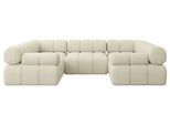 WOHNLANDSCHAFT modulares Sofa Birno-U1 - 285x190x70 cm Beige Bouclé
