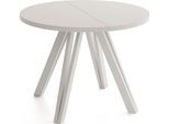 ESSTISCH Ravero runder ausziehbarer, Kaschmir 100-180/100/77 cm