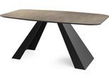 ESSTISCH Monte rechteckig ausziehbar, Dunkelgrauer Chicago Grau 180-220/90/76 cm
