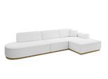 ECKSOFA Ottomane Rechts IREA-L2-v2 - 327x165x80 cm Weiß