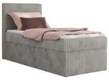 BOXBETT TILIANO 90/200 - Hellgrau Cord - H3 - Links