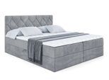 BOXBETT mit Matratze H3 und Lattenrost - CATOR - 200 x 200 Grau